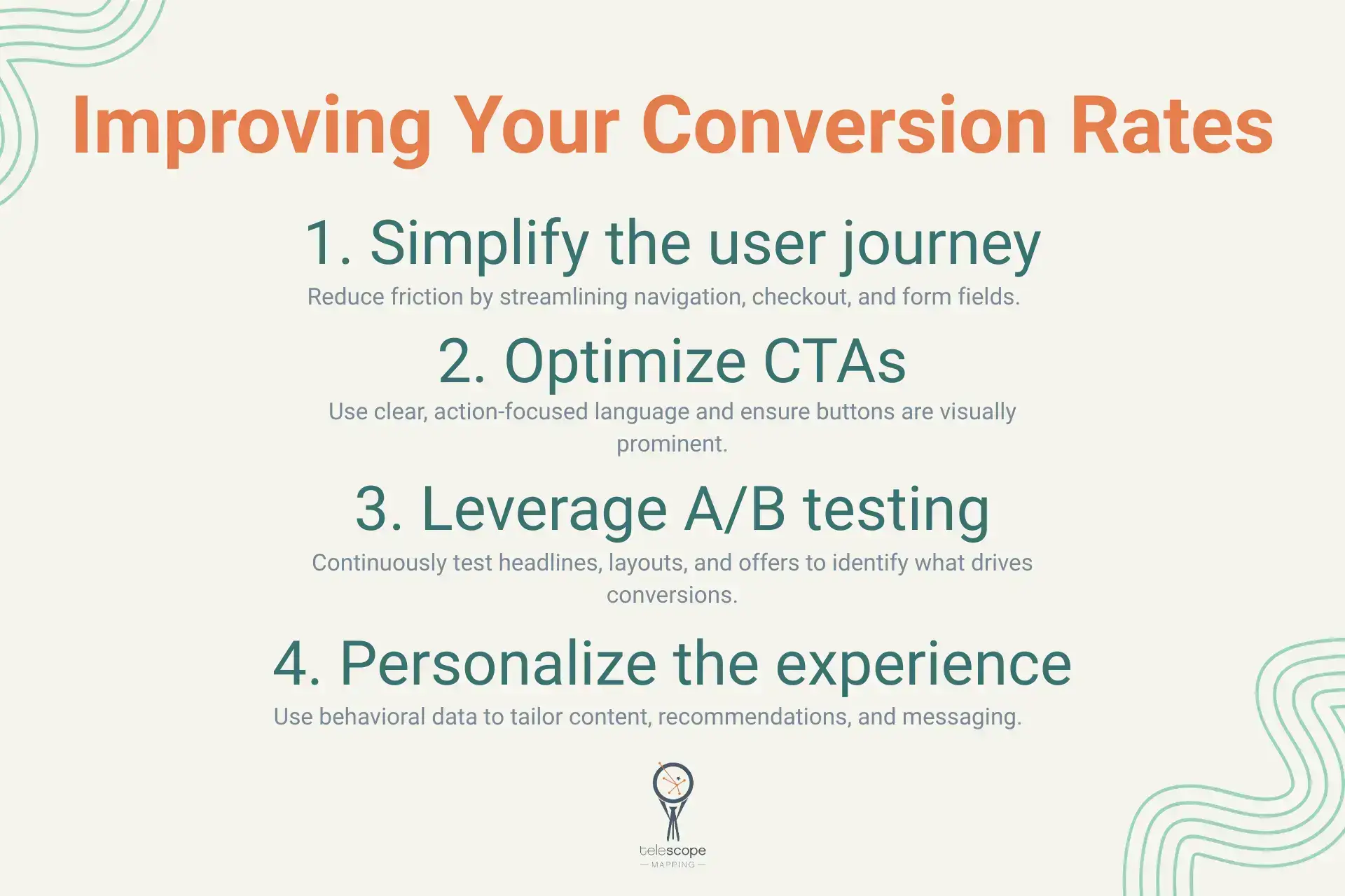 How to improve conversion rates infographic