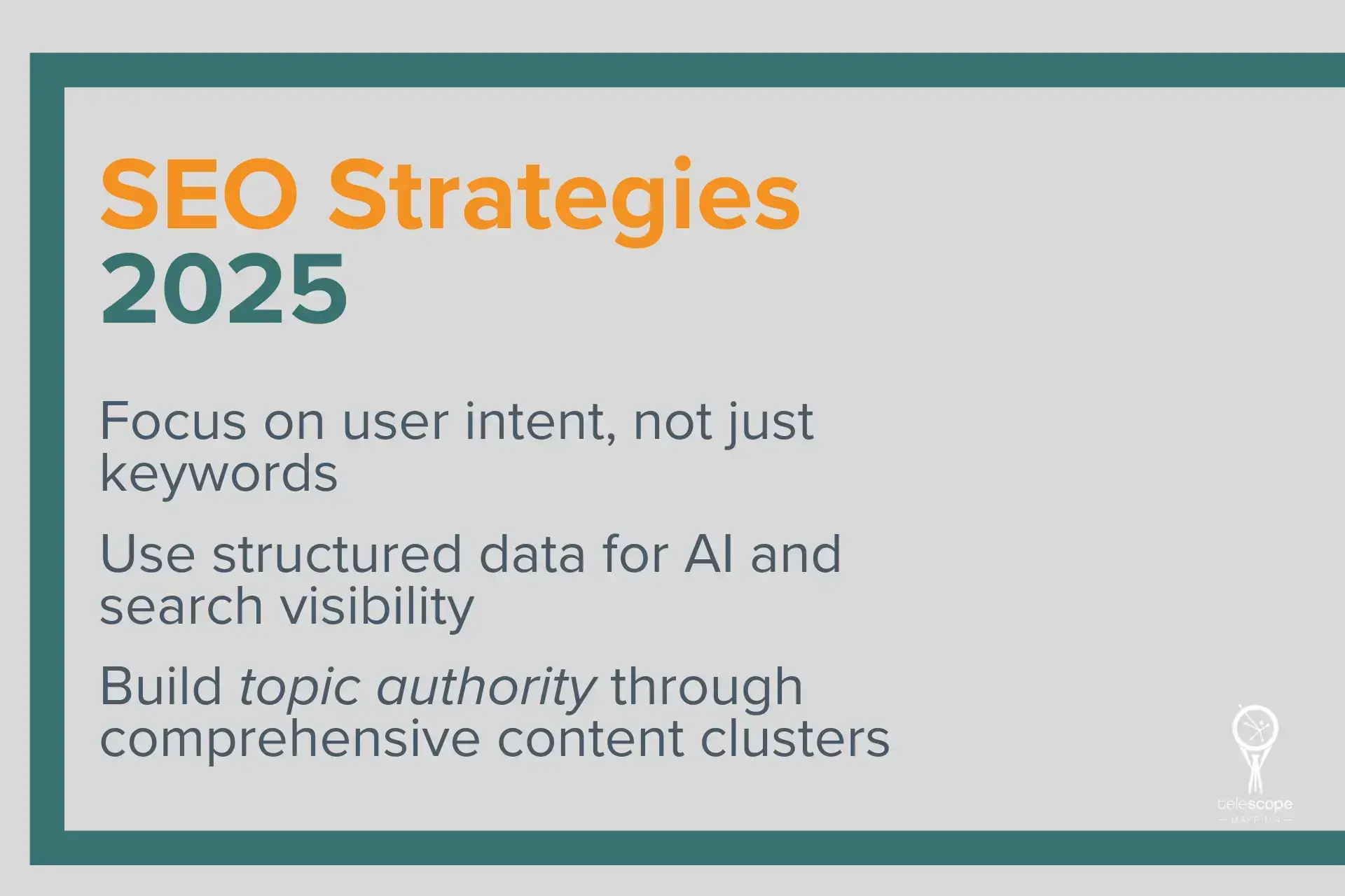 Best SEO Strategies for 2025 infographic